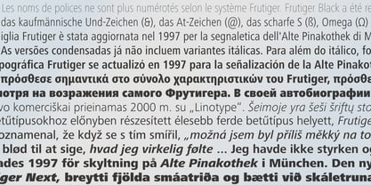 Frutiger Next Paneuropean Font Poster 5